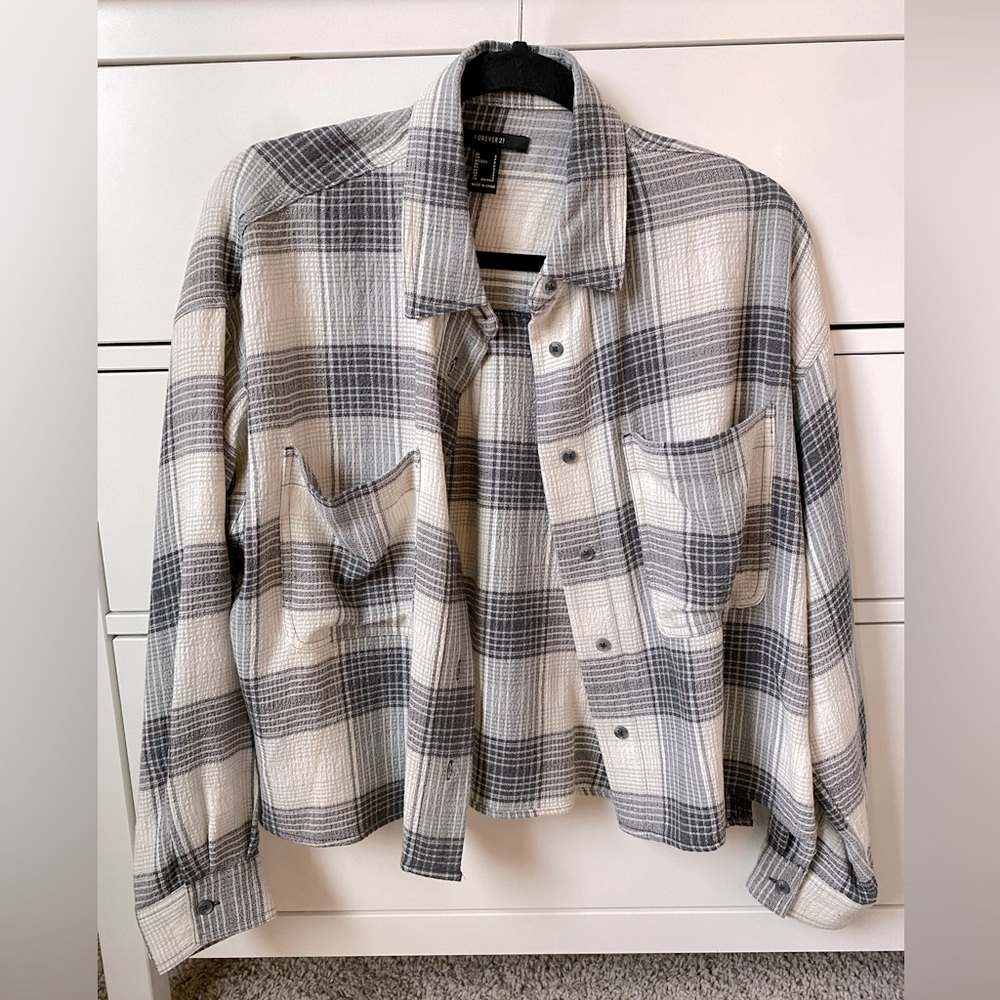 Forever 21 crop button up